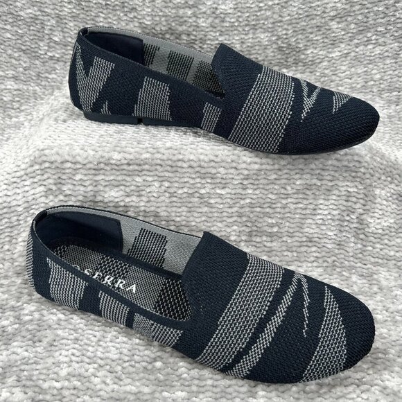 Serra Black Gray Washable Ballet Flat Slip-On Recycled Textile Shoe Size 9 - Picture 4 of 9